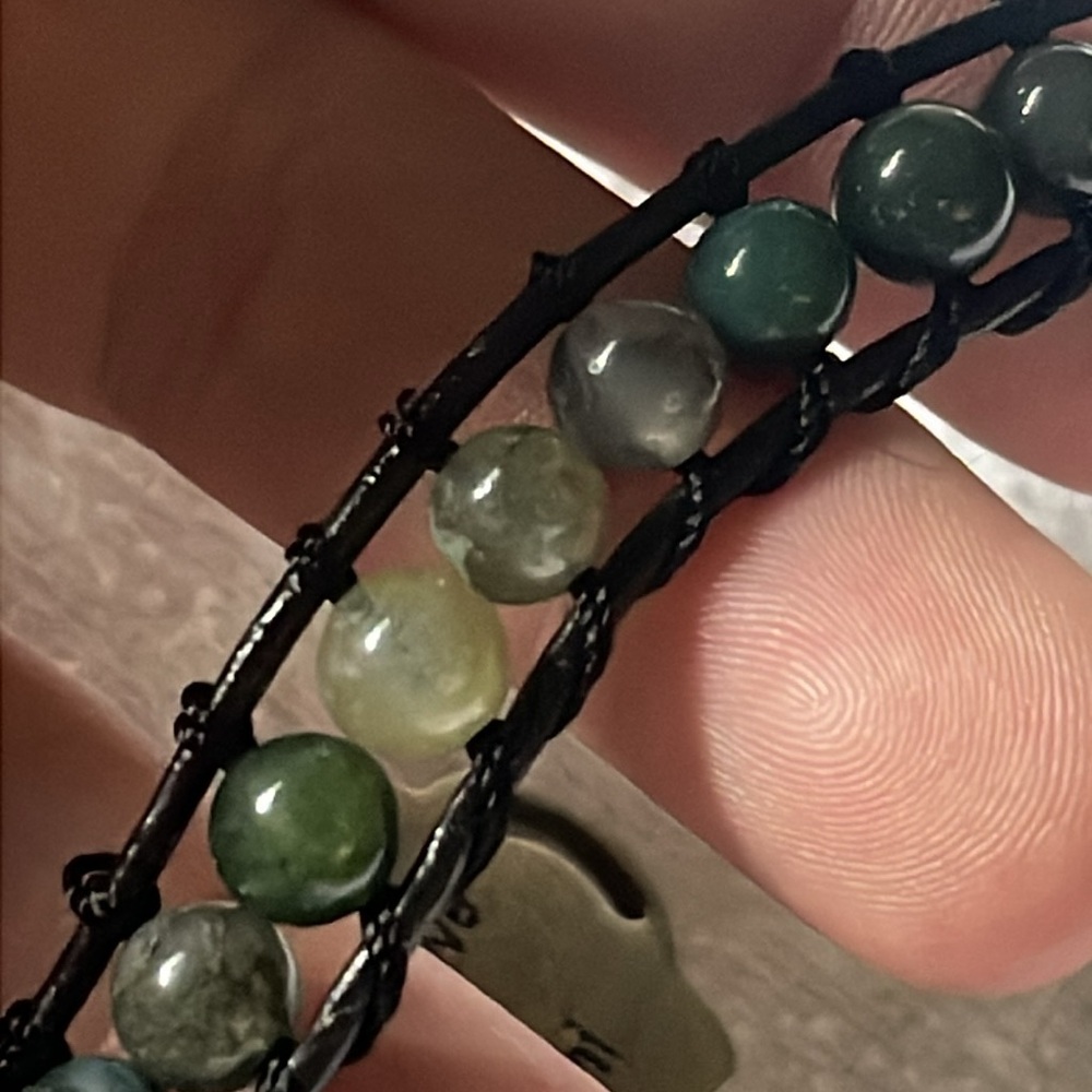 “Where There Is♥️There Is Life” Label Raw Stone Bracelet, Gandhi Quote Bracelet - Picture 3 of 3